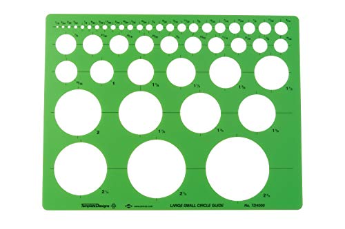 Image of Alvin, Circle Guide Template, 46 Circles, 8.625 inches x 11.125 inches x .030 inches