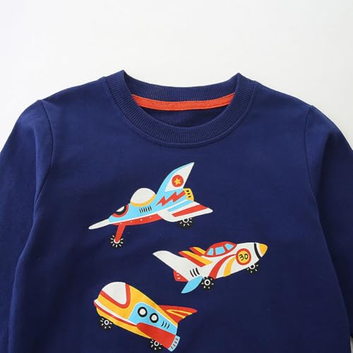 Boys Sweatshirts Casual Sweatshirts Cotton Sweatshirts Long Sleeve T-shirts Crew Neck Cartoon Tops for Boys-3374