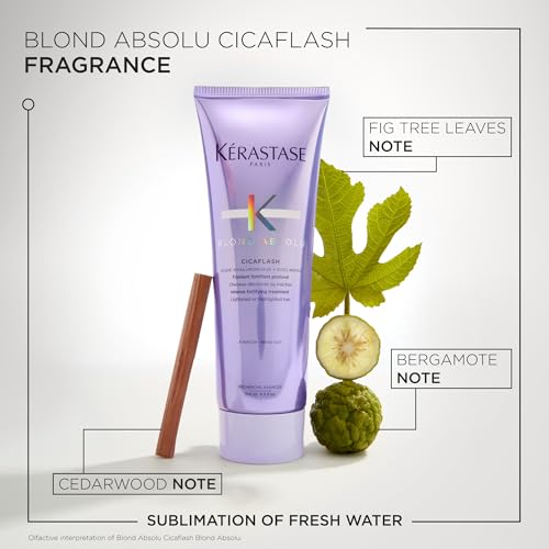 Foto von Kérastase Blond Absolu, Conditioner für trockenes und blondiertes oder gesträhntes Haar, Gegen Haarbruch und Spliss, Mit Hyaluronsäure, Cicaflash Conditioner, 250 ml