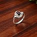 Natural Red Garnet Gemstone Ring | Pure 925 Sterling Silver Ring | Handmade Vintage Boho Statement Design Ring | Silver Jewellery Gift for Girlfriend (5.5)