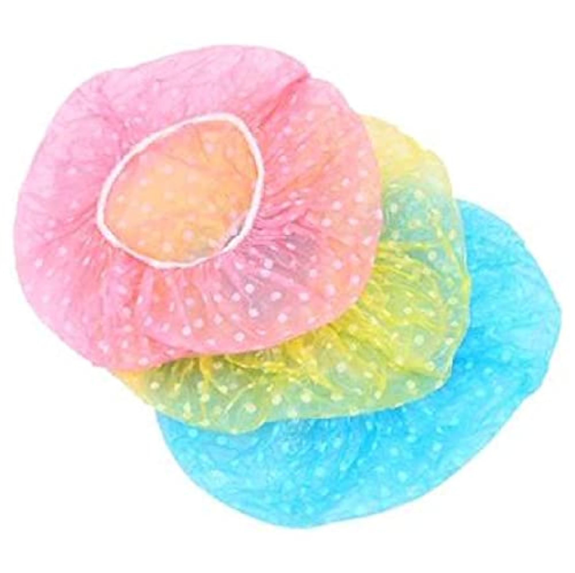 Pack of 6 Reusable Shower Caps for Women