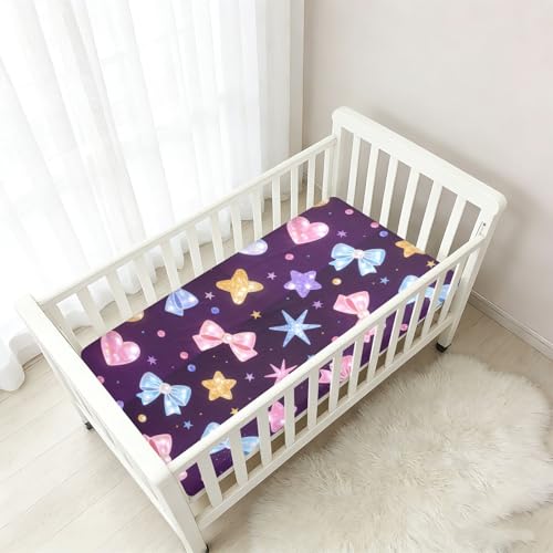 Drap de berceau coton extensible galaxie garçon fille lit bébé - 7