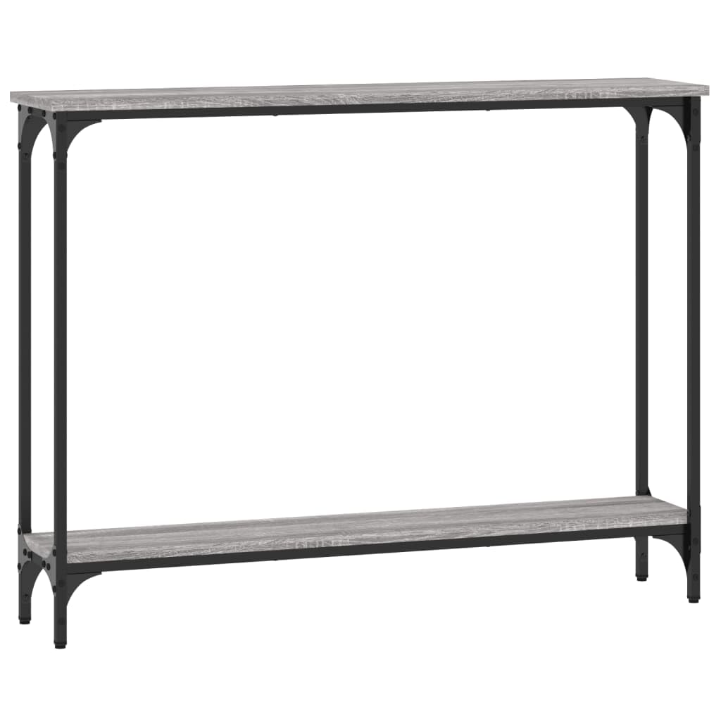 Tavolo consolle grigio Sonoma, 100 x 22,5 x 75 cm, in legno e