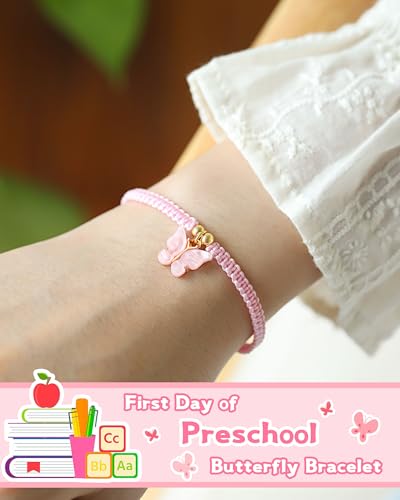 Image of Pink Butterfly Adjustable Bracelet First Day of School Gifts