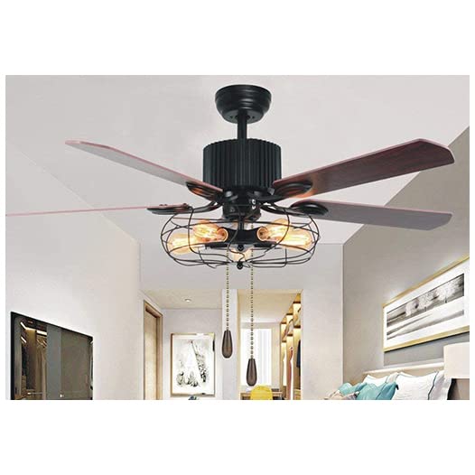 Image of lasenersm 2Pcs 12 inch Wooden Ceiling Fan Pull Chain Ceiling Fan Beaded Ball Pull Chain with Wooden Pendant Wooden Decorative Pendant Extension Chains for Ceiling Lighting Ceiling Fan, Walnut-Color