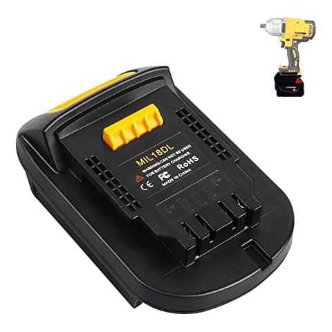 ZLWAWAOL MIL18DL Battery Adapter Converter for Milwaukee to Dewalt Battery, for Milwaukee M18 18V Lithium Battery Convert to Dewalt 20V Lithium Battery,for Dewalt 20V Cordless Tools Cover