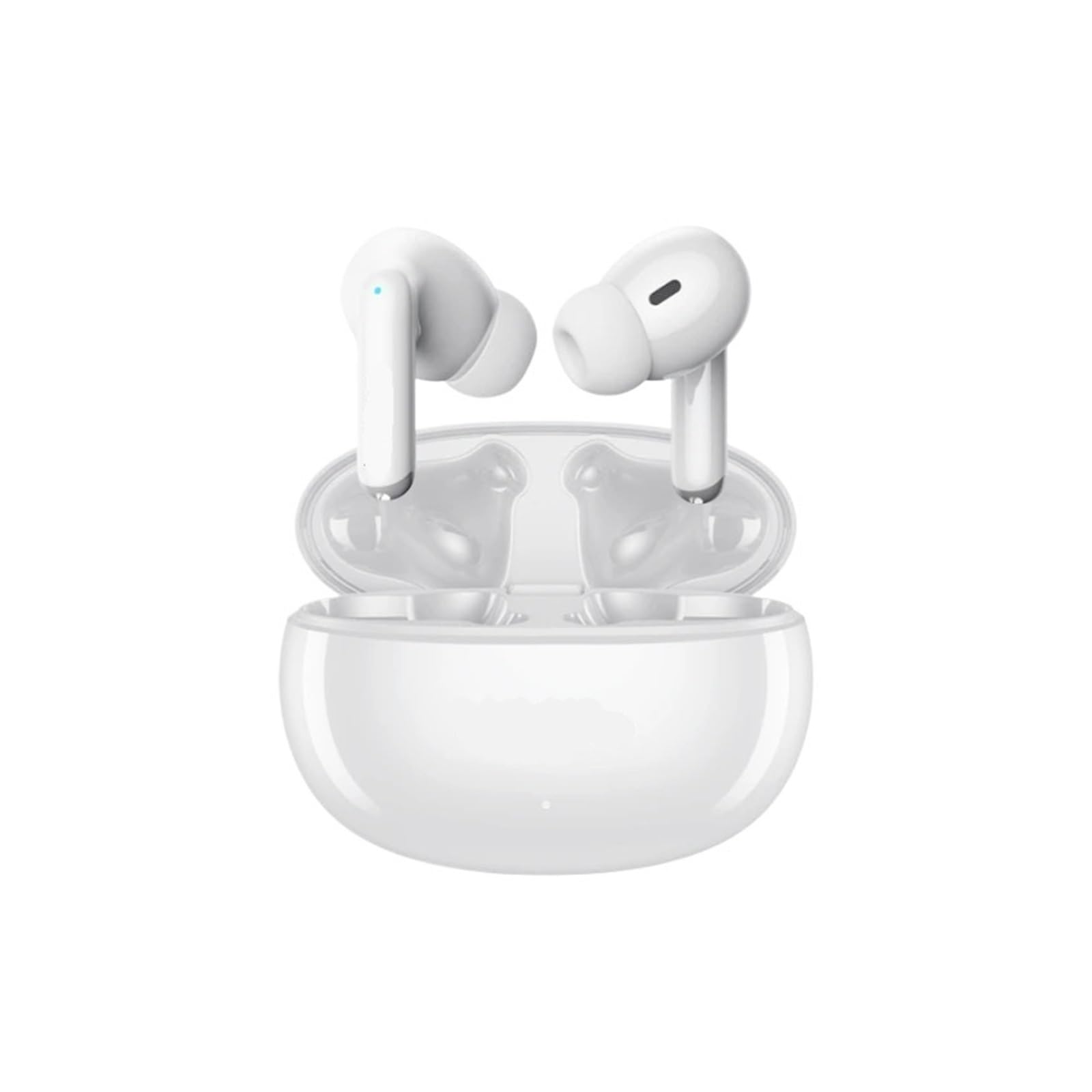 Écouteurs Intra-Auriculaires Bluetooth avec Deux Microphones, réduction du Bruit stéréo, écouteurs tactiles Basse HiFi(White)