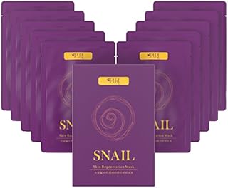 LA PURE Korean Face Mask - Hydrating Sheet Mask, Beauty Snail Mask, Anti-Wrinkle Korean Skin Care, Anti-Aging Sheets Pack, Hydration Mask, Deep Moisturizing Facemask, 10 Facial Masks for Women & Men