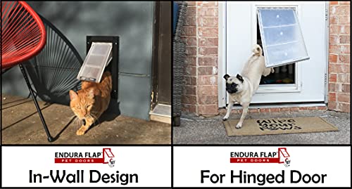 Endura Flap Cat Door For Doors | Ideal For Cats And Small Dogs | Energy Efficient Pet Entry With Secure Locking Cover | Premium Quality Aluminum Frame | Made In The Usa | Black, Small Flap #TOP4