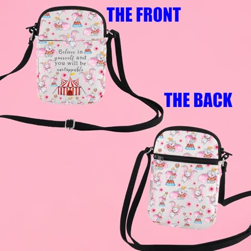 JYTAPP Flying Elephant Crossbody Bag Elephant Lover Fan Gift Believe In Yourself And You Will Unstoppable Gift4