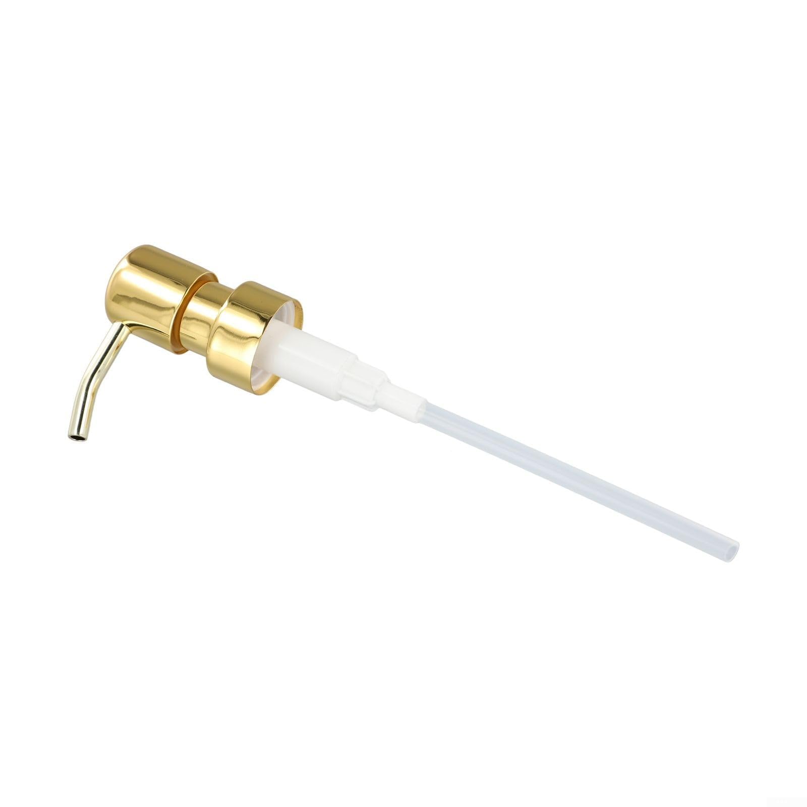 Dispensador de jabón, Cabezal de Bomba loción líquida, jabón Acero Inoxidable(Titanium Gold)