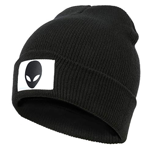Naicissism Slouchy Beanie for Men&Women, Alien Daily Wool Beanies Unisex Winter Cuffed Plain Skull Knit Hat Cap