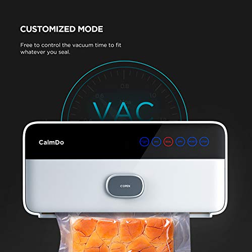 CalmDo Vacuum Sealer Machine, Food Vacuum Air Sealing System with Full Automatic Bag Sealing Technology for Food Saver Storage, CD-V001