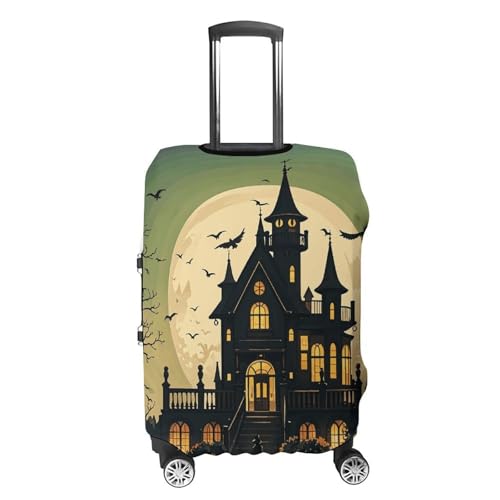 Carry on Luggage Cover Black Haunted Mansion Suitcase Covers for Luggages Tsa Approved Travel Luggage Sleeve Protector Elastic Suitcase Protector Anti-Scratch Washable Fits 19-30 Inch Case -M4