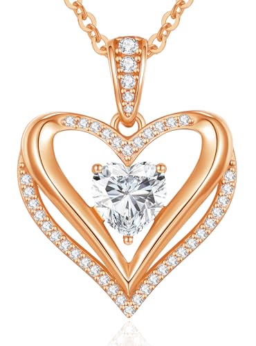 Moissanite Infinity Heart Pendant