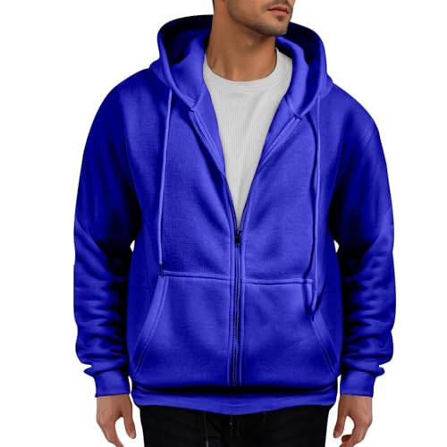 Ymosrh Men's Hoodies, Long Sleeve Zip Up Hooded Sweatshirts Casual Athletic Workout Gym Hoodie Pullover, M-3XL