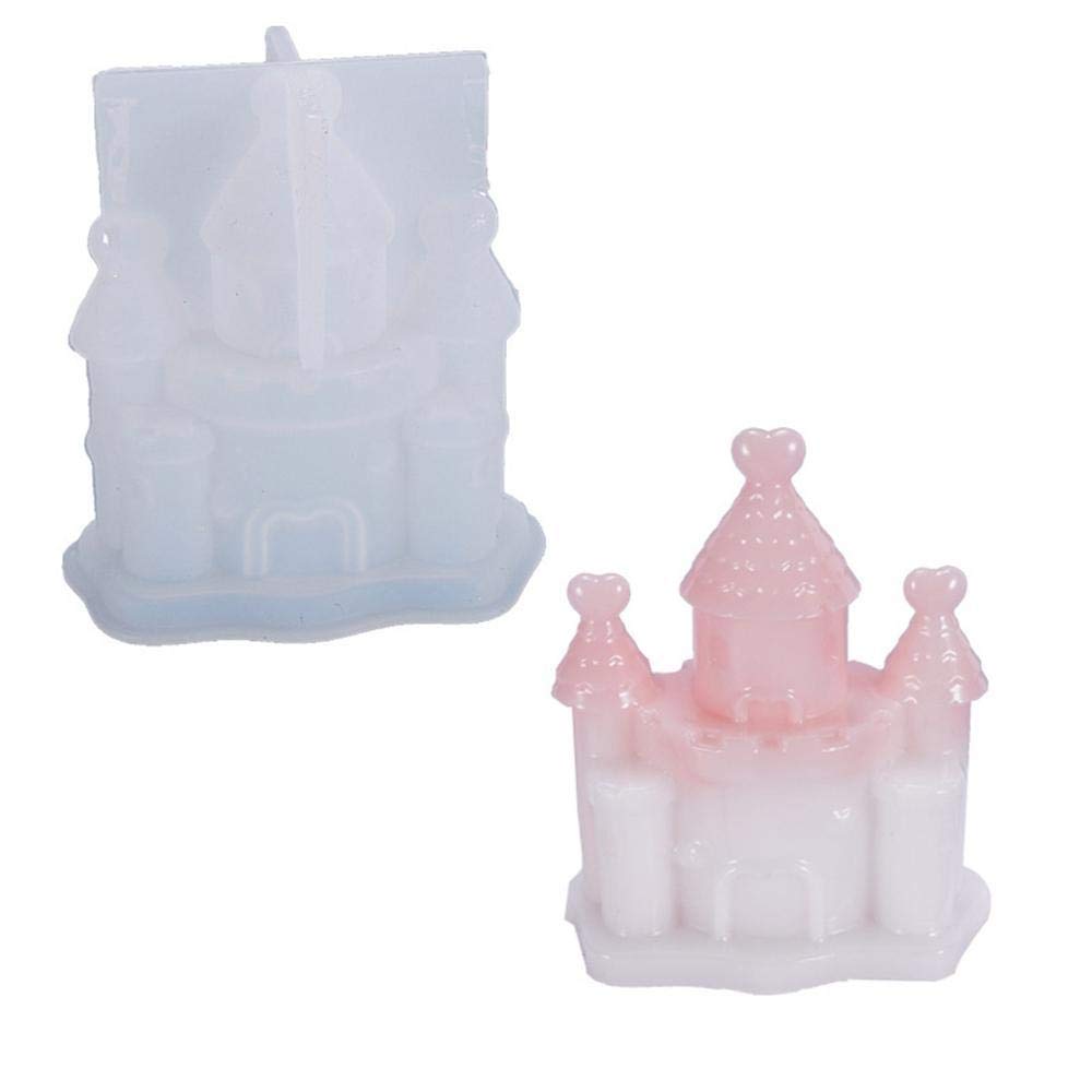 Castle Silicone Candle Mold Simulation New Building Candle Making Mould DIY Aromatherapy Plaster Candle Mold Fondant Tools