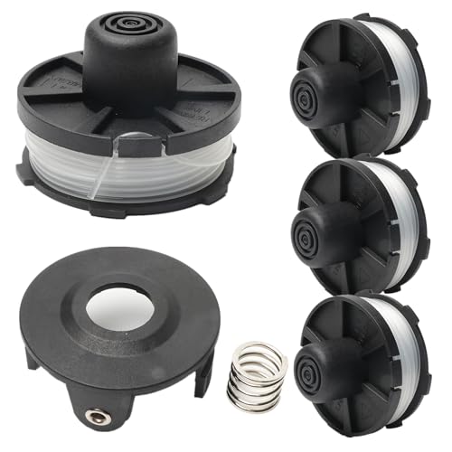 Lebenswuerze Fadenspulen für Makita Trimmer Rasentrimmer 195858-1 (4 PCS Länge: 8m Ø1 60mm mit Spulenabdeckung)