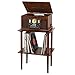 Victrola Wooden Stand for Wooden Music Centers with Record Holder Shelf, 20.75