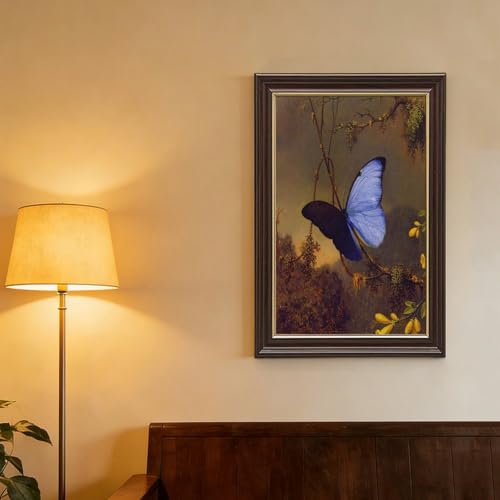 Impression toile Morpho papillon bleu Martin Johnson Heade cadre mural - 4