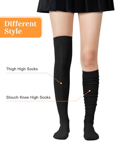 Image of Century Star Thigh High Socks Long Over Knee High Socks for Women Casual Athlete Striped Knee High Stocking