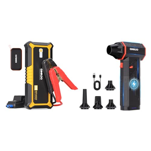 GOOLOO GP4000 Jump Starter 4000A Peak Car Starter &GOOLOO F5S Compressed Air Duster,180000RPM Super Power for Cleaning - Detailed View