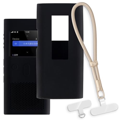 OAGELIM 2-in-1�ی�P�[�X�ƃ��X�g�X�g���b�v Xiaomi Walkie-Talkie 3 �Ƃ̌݊������� ���O���\�ȃ��j���[�h�t���d�b�J�o�[�A����~�ߕ����h�~�O���b�v�n���h�� (�u���b�N + �S�[���h)