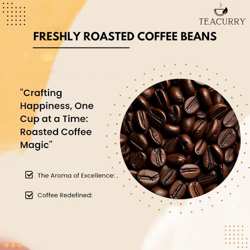 Image of Teacurry Arabica Coffee Beans (50 Grams) - Premium Whole Bean Roasted Coffeee Beans for Enhances Energy & Focus | Premium Arabica Coffee Powder