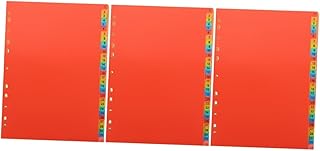 Abaodam 3 Conjuntos Divisor De Índice A4 Caderno De Folhas Soltas Bloco De Notas Digital Cartões De Índice Coloridos Guia De Página De Classificação 6 Guias Divisor De Arquivo Fichário