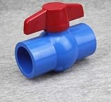 3: Tamaño: 20-50mm ProYXA YXA-Models, Mango Rojo 1pc válvula de Bola de PVC 20/25/32/40/50 mm Diámetro Interior del Interruptor de 2 Maneras Slip Cierre Final válvula de Agua UPVC Flow Controller Off