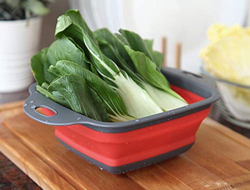 Colino Per Pasta Pieghevole - Colino Da Cucina In Silicone Con Manici Cestello Di Scolo Per Scolare Pasta Verdure Frutta E Fagioli Grigio 97043845