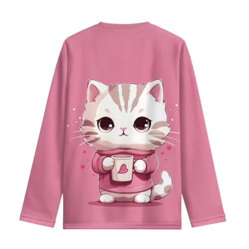 Image of Long Sleeve Shirts for Girls Winter Tops 3-16t Cartoon T Shirts for Fall Clothes