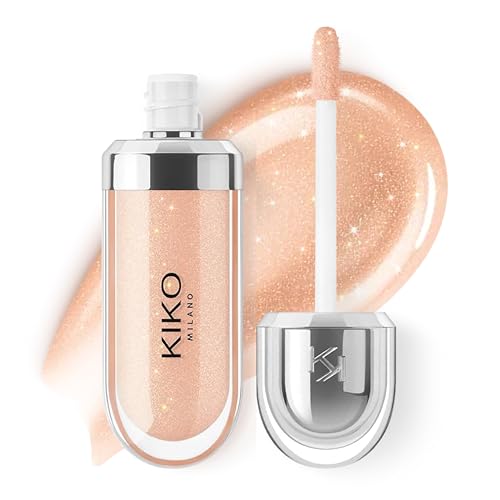 Kiko Milano 3D Hydra Lip Gloss – High Shine, Hydrating, Plumping, Non-Sticky, Moisturizing Lip Makeup – 02 Natural Beige – 6.5ml