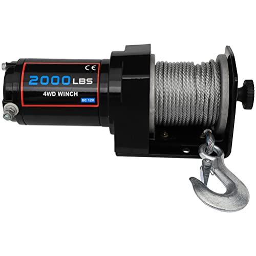 Winch eléctrico 12V 2000LB OCPTY para Jeep Wrangler miniatura 3
