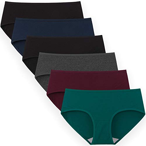 INNERSY Slip Donna Vita Bassa Intimo Cotone Morbido Multicolore Pacco da 6 (XS-EU 36, Multicolore)