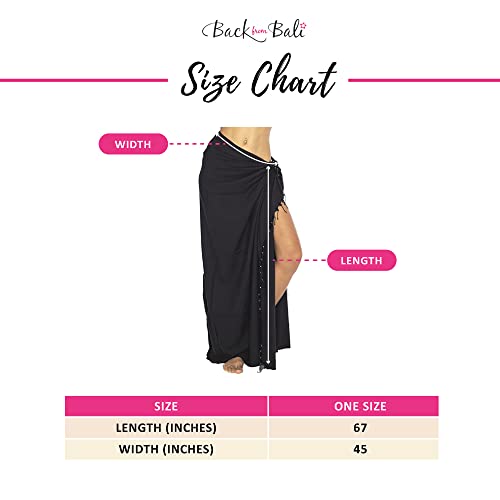 image for Back From Bali Womens Beaded Sarong Swimsuit Beach Cover Up Bathing Su