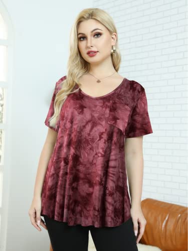Image of BELAROI Women Plus Size Tops V-Neck Tunics Shirts