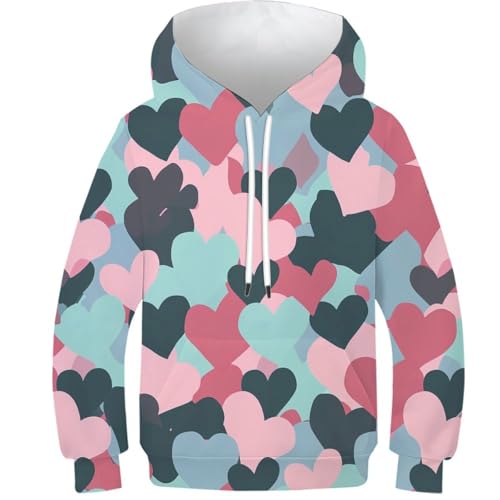 Pull col rond enfant motif 3D Amour vêtement famille hiver