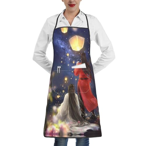 [XIAXIAN] 天官賜福 花城 謝憐 謝怜 エプロン 防水 保育士 メンズ H型 カフェエプロン 女性用 レディース 作業用 汚れにくい ポケット付き 職人 洗える アニメ グッズ キャラクターのサムネイル