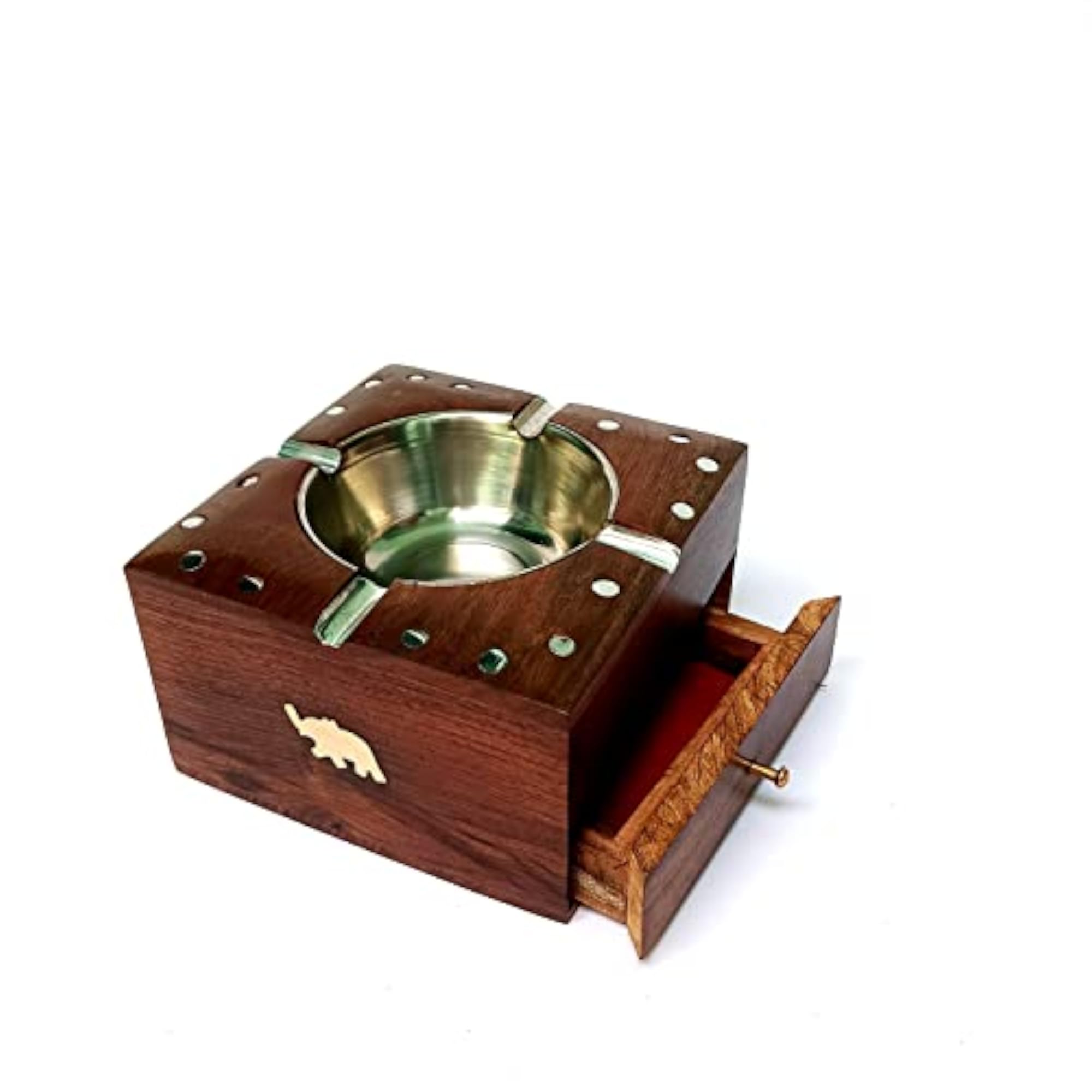 Elegant Metal Ashtray for Cigarettes & Cigars