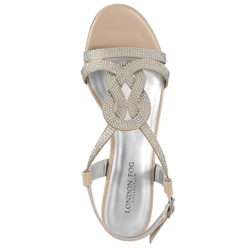 Image of LONDON FOG Womens Macey Demi-Wedge Dress Sandals