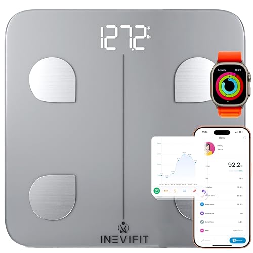 INEVIFIT Smart Body Fat Scale, Highly Accurate Bluetooth Digital Bathroom Body Composition Analyzer...