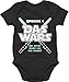 Shirtracer Baby Geschenke zur Geburt - Das Wars Jetzt Habe ich die Macht Junge - 3/6 Monate - Schwarz - das War's Strampler - BZ10 - Baby Body Kurzarm für Jungen und Mädchen