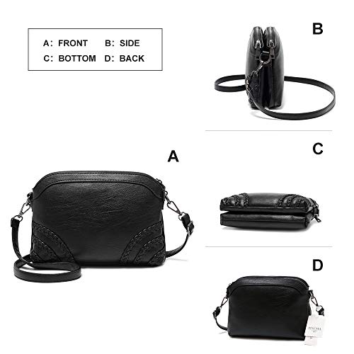 Crossbody Bag for Women Small Leather Phone Purse Wallet Shoulder Bag Trendy Ladies Wristlet Clutch (Black b) - Thumbnail 3