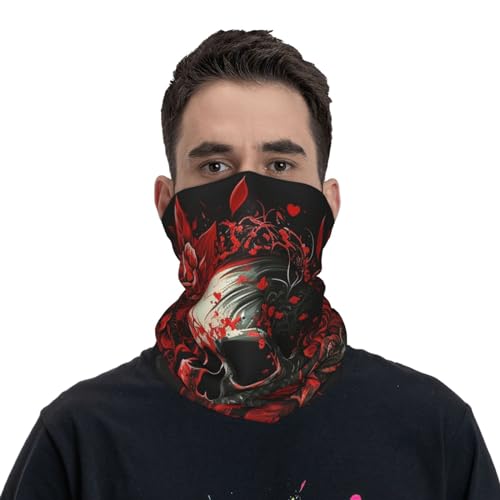 Death Skull red roses Dark Vintage Cuello Bufanda Pasamontañas Bandana para Hombre y Mujer para Motociclismo Ciclismo Esquí Fiesta miniatura 2
