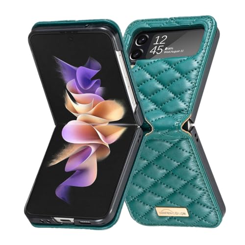 Étui Samsung Galaxy Z Flip 5 coque silicone portefeuille vert