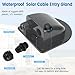 QCG Waterproof ABS Solar Cable Entry Gland, Black Solar Double Cable Entry Gland Housing for All Cable Types 2mm² to 6mm² for Solar Panels of RV, Campervan, Boat, and Roof (2 Pcs)