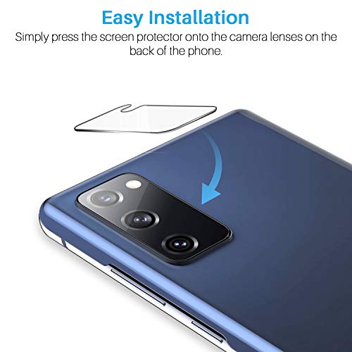 Image of LK 3 Pack Screen Protector & 3 Pack Camera Lens Protector for Samsung Galaxy S20 FE 5G 6.5-inch, Tempered Glass, Easy Frame Installation, Support Fingerprint Reader, Case Friendly
