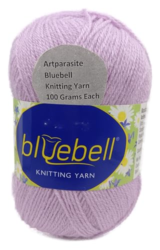 Image of 1 Pieces Blue Bell Wool, 100 gm Each Thick Yarn Best Used with Knitting Crochet Needles Wool Yarn for Knitting Needle Acrylic Thread Knitting Yarn (Light Lavender)