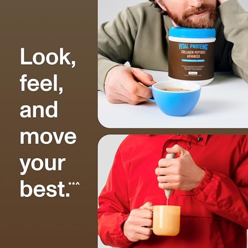 Vital Proteins Collagen Peptides Advanced, Hydrolyzed Peptides with Hyaluronic Acid and Vitamin C - Chocolate Flavor Powder, 24.7oz - Image 6